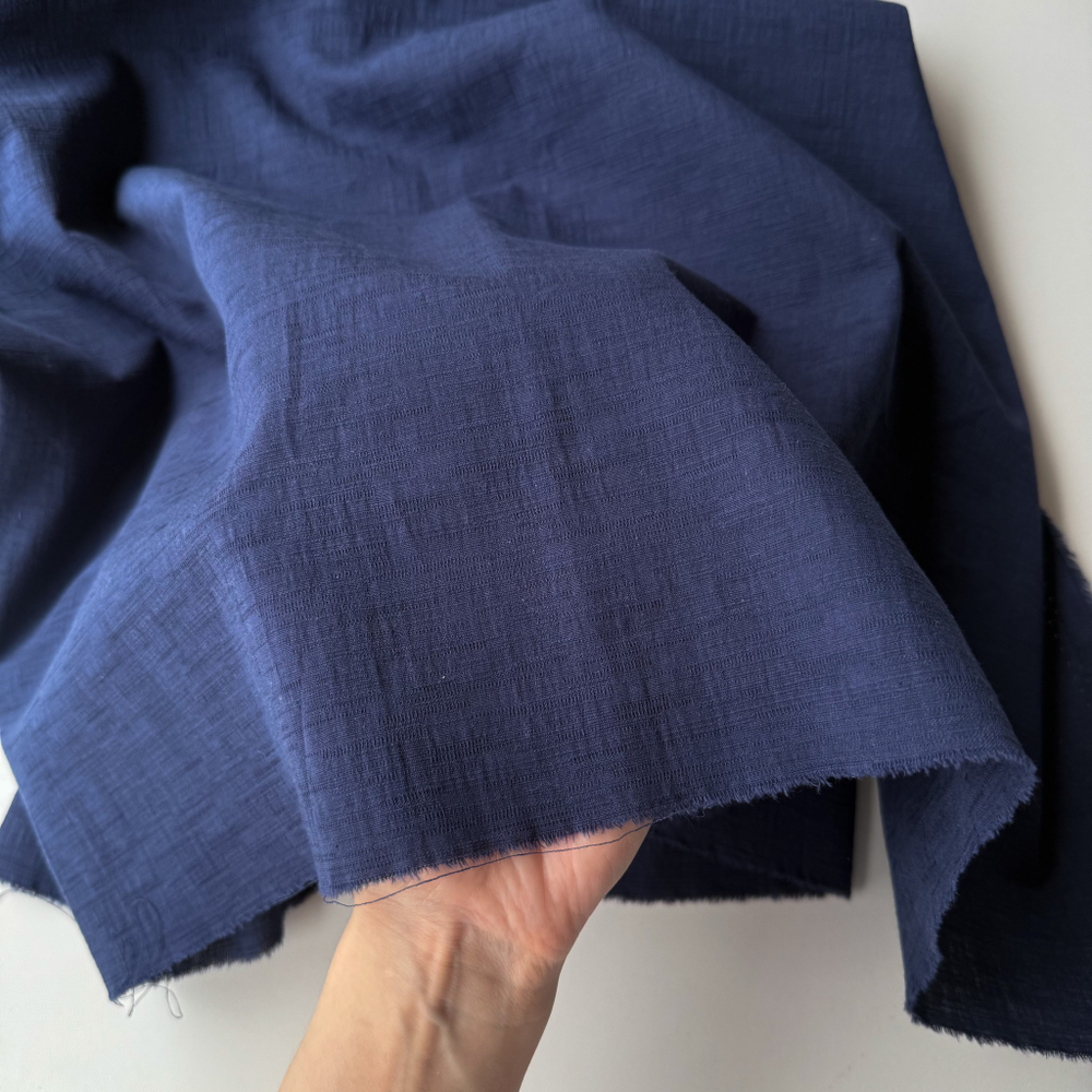 Фактурный хлопок «Рельеф» Синий