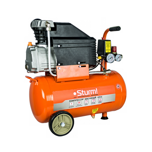 КОМПРЕССОР ВОЗДУШНЫЙ STURM! 1600ВТ 24Л 250Л/МИН AC9316