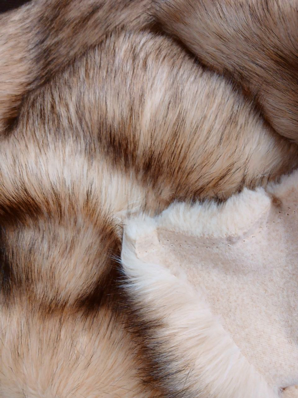 Лиса янтарная мех искусственный густой длинноворсовый 50 мм