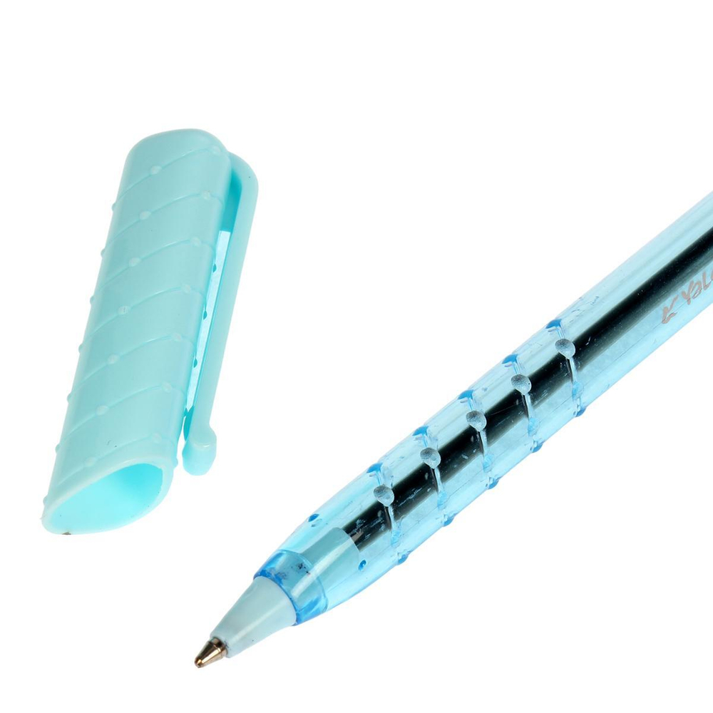 Ручка шариковая "Пастель" 0,7мм, синяя, 5 цветов микс (Комплект 50шт.)