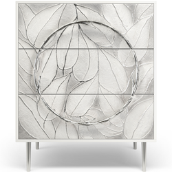 Комод Арт Стайл с 3 ящиками Стайл Айс Античное серебро