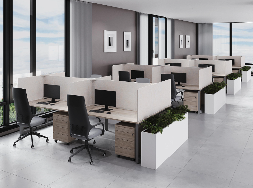 Боковая панель-ширма для стола глубиной 700 (для столешниц расположенных напротив друг друга) AcustiX