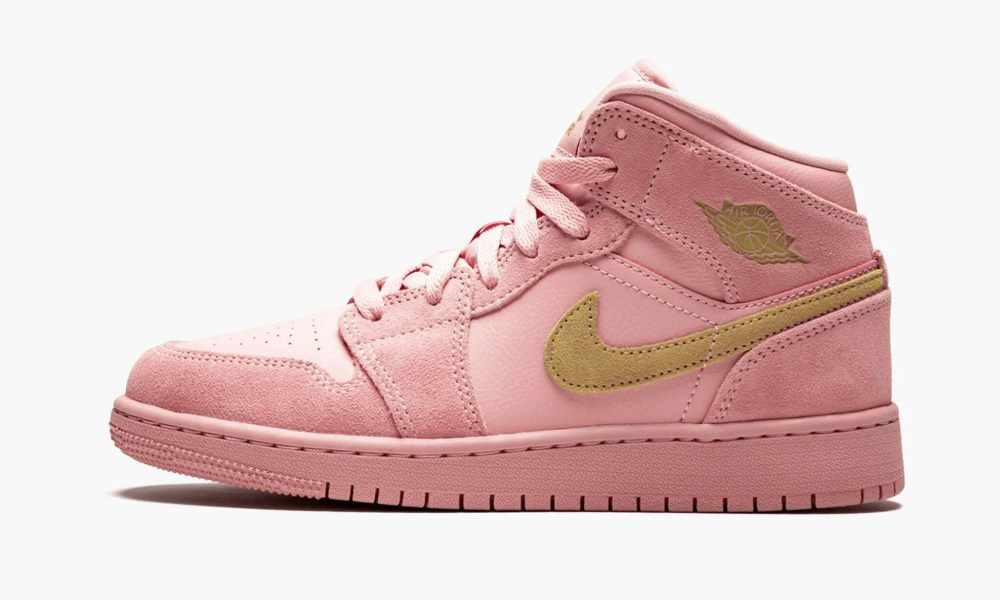 Air Jordan 1 Mid SE GS "Coral Gold"