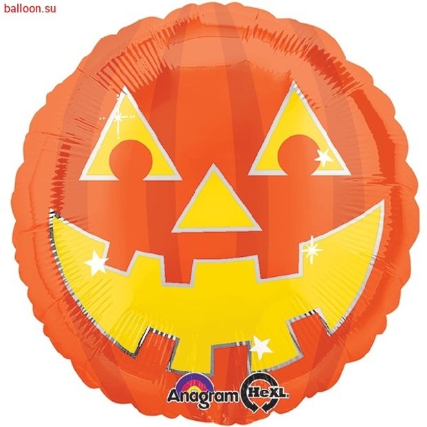 Anagram Шар круг 18" Тыква страшная (БГ-15)