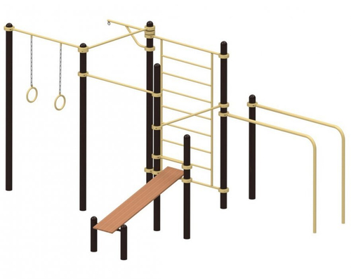 Спортивный комплекс с кольцами и кронштейном для груши YSK130