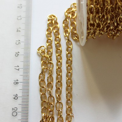 Цепь люкс позолота 7х5мм (10СМ)