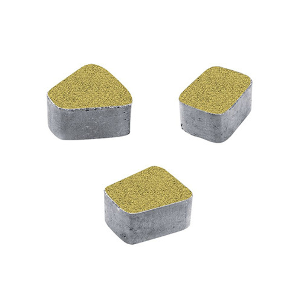 Тротуарная плитка КЛАССИКО (круг) - Гранит Желтый, комплект из 3 видов плит