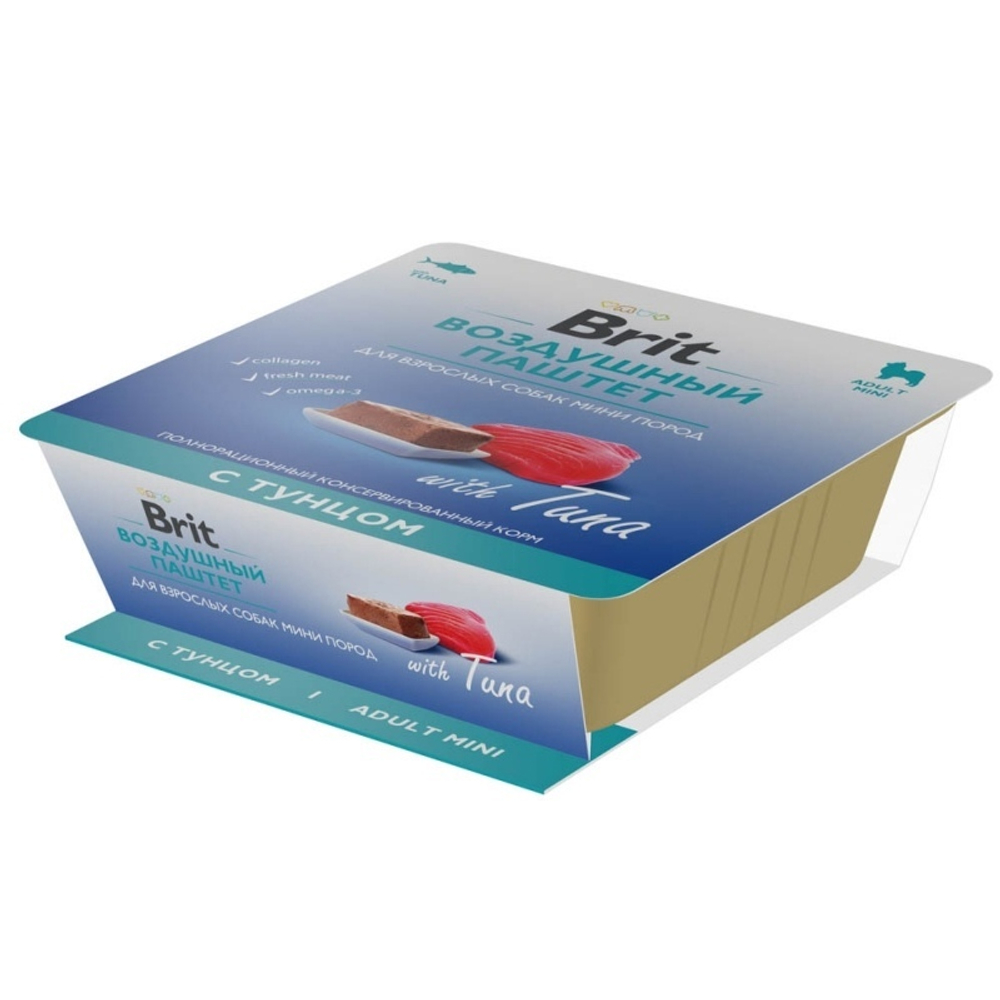 Воздушный паштет Brit для собак мелких пород, с тунцом, 14 x 100 г