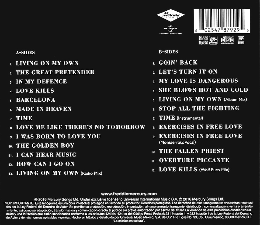 Freddie Mercury / Messenger Of The Gods: The Singles (2CD)