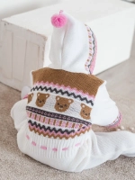 Вязаный комбинезон для новорожденных и малышей на молнии