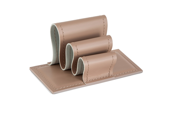 Визитница-холдер из кожи цвет CAFE LATTE