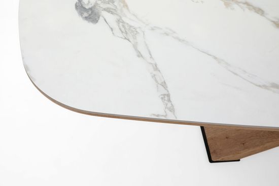 Стол Остин нераздвижной (дуб/т.020 меловой дуб/т.н.м.820 черная шагрень/керамика 2 50 равена)