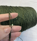 Пряжа на бобине (Италия)95% хлопок с пайетками 5% п/л 100г-450м 340г