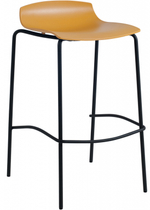 Табурет пластиковый барный Papatya X-Treme BSS Pro, черный, темно-желтый