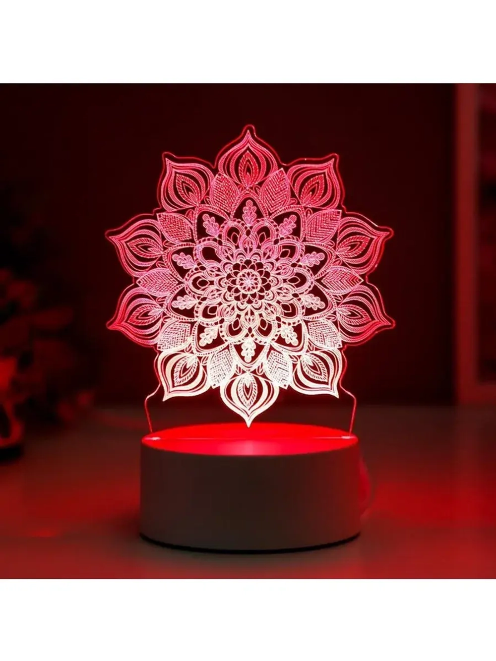Светильник 3D ночник RISALUX «Сандала», LED RGB, от сети, 9.