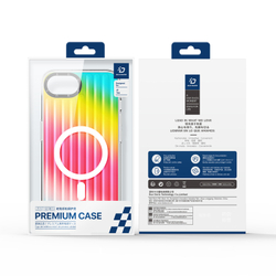 Усиленный прозрачный чехол (Gradient Rainbow) с поддержкой MagSafe от Dux Ducis для iPhone 16e, серия Zest Series Case