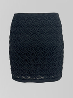 Костюм Luna style вязаный однотонный из кофточки на пуговицах и короткой юбки