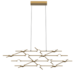 Люстра Molecular 14 black/gold