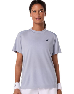 Женская теннисная футболка Asics Court Short Sleeve - grey blue