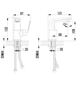 Смеситель для умывальника монолитный LEMARK plus ADVANCE – LM1206C
