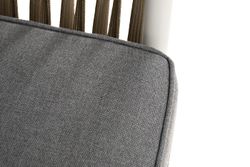 "Касабланка" диван 2-местный плетеный из роупа, каркас алюминий светло-серый (RAL7035) муар, роуп серо-коричневый 23мм, ткань серая 017