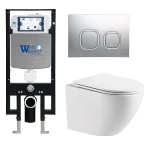 Унитаз с инсталляцией WeltWasser AMBERG 497 + MERZBACH 043 MT-WT + AMBERG RD-CR