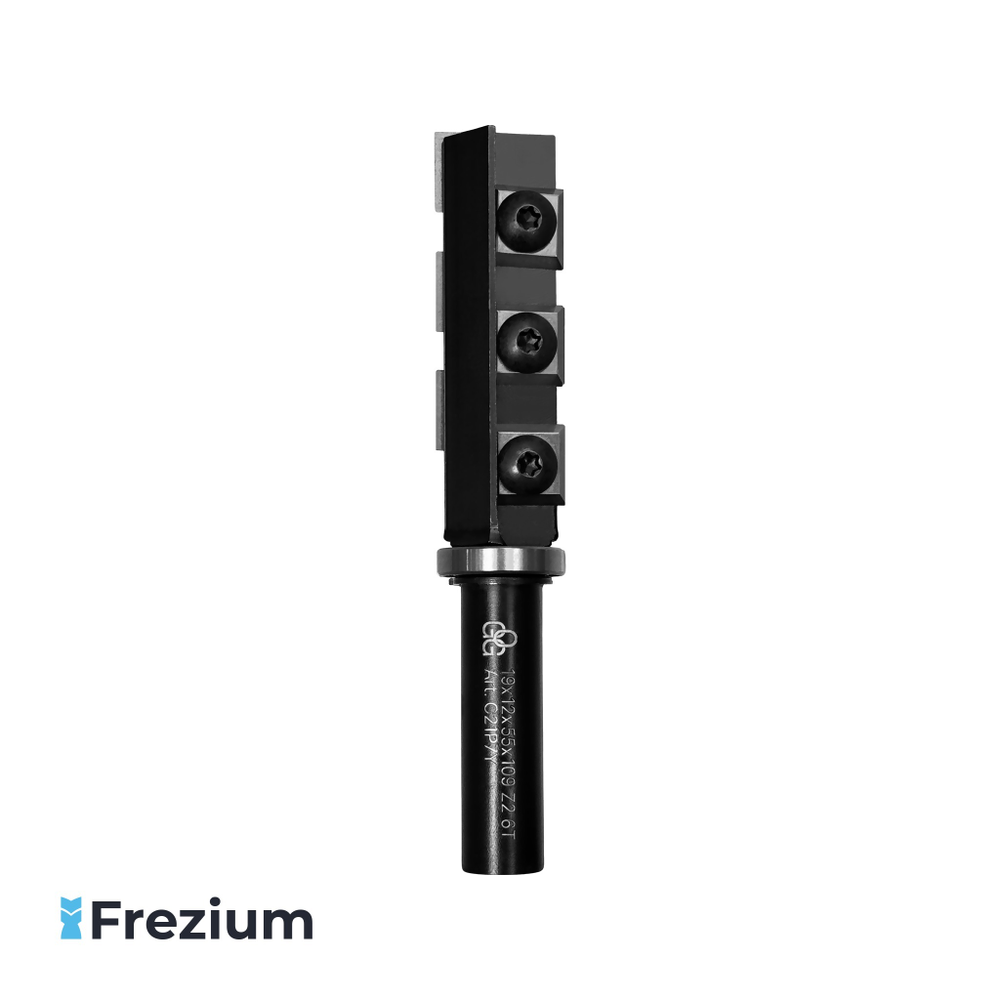 Фреза-кукуруза со сменными пластинам с верхним подшипником"O.G.Germany" (19x12x55x109 Z2; C21P7Y) Фреза-кукуруза со сменными пластинам с верхним подшипником"O.G.Germany" (19x12x55x109 Z2; C21P7Y)