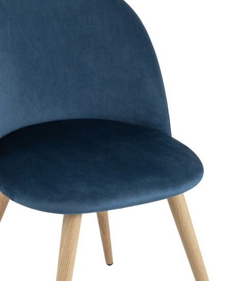 Стул Лион велюр голубой 4 шт