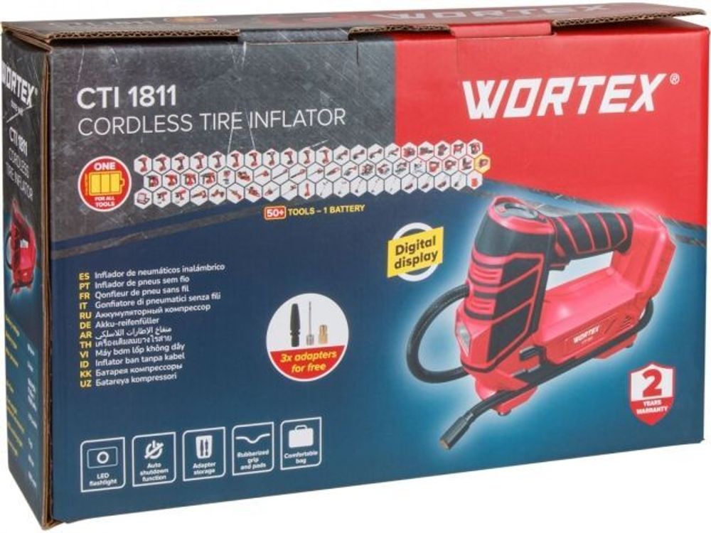 Аккуммуляторный компрессор WORTEX CTI 1811 в коробке