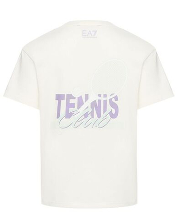 Женская теннисная футболка EA7 Woman Jersey - белый