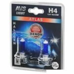 Лампа 24 В H4 75/70 Вт 5000К галогенная 2 шт Atlas AVS