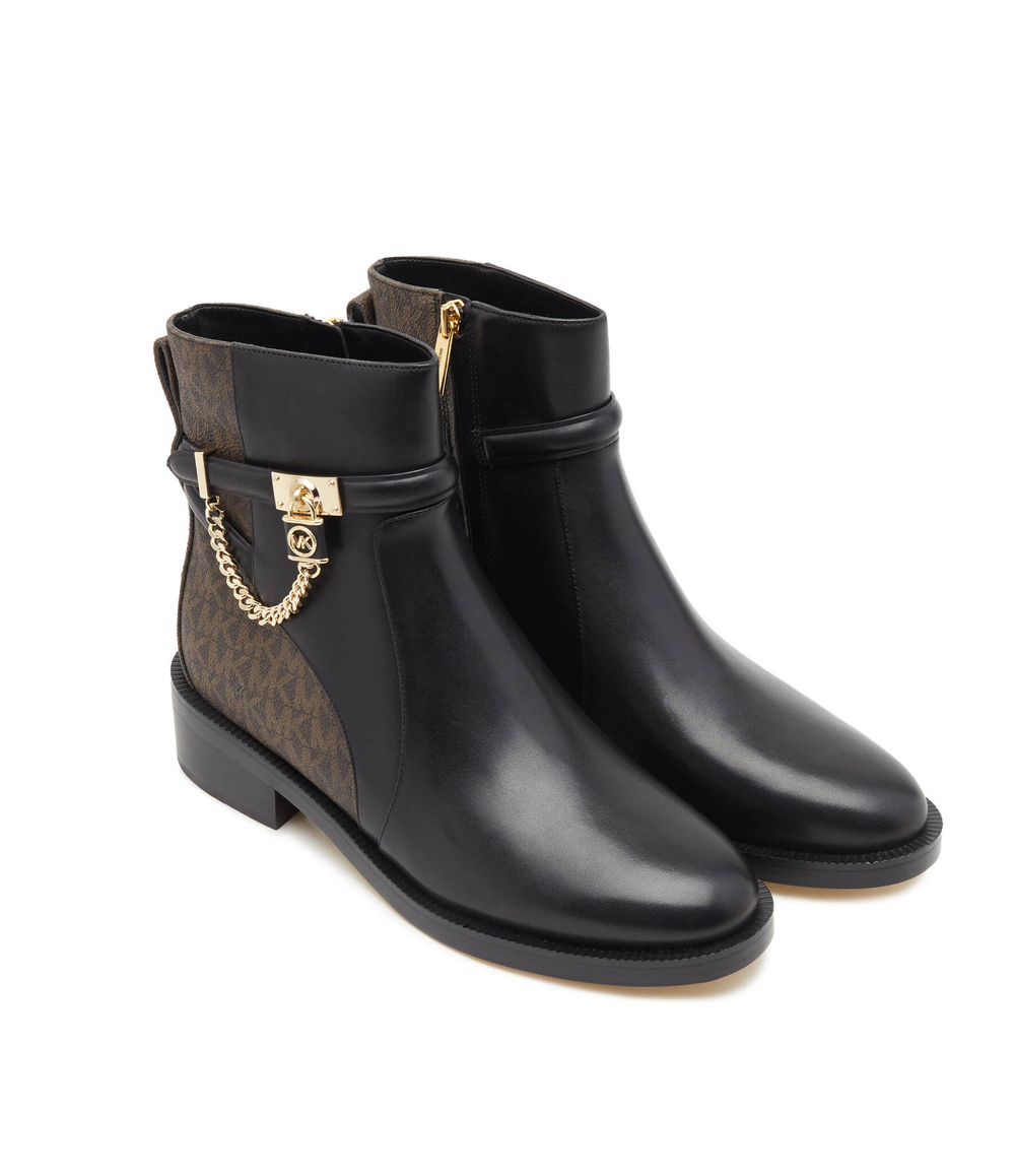 Кожаные ботильоны hamilton flat Michael Kors - черный(40F3HAME6L)