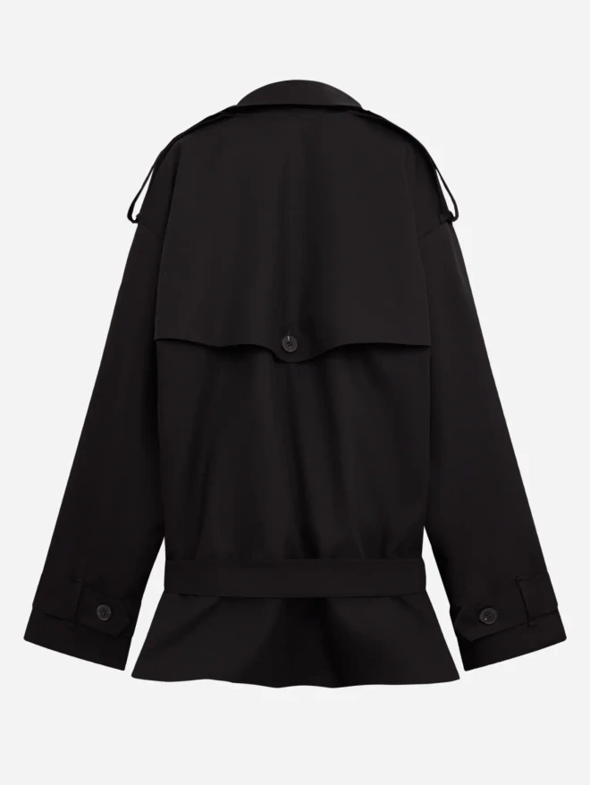 Тренч-трансформер черный