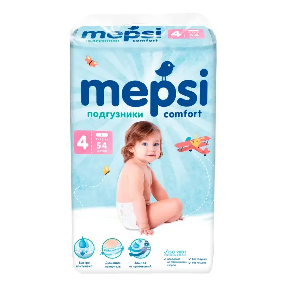 Подгузники Mepsi L (9-16 кг) 54 шт.
