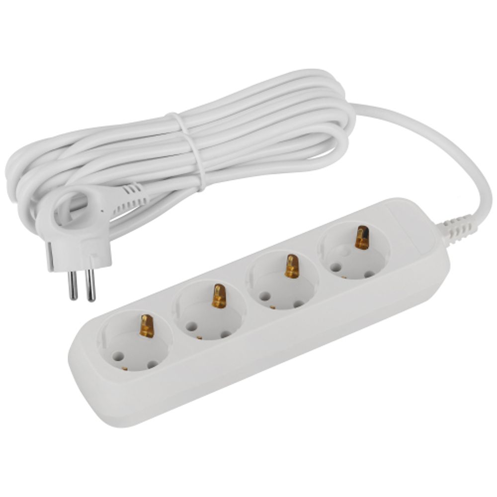 Удлинитель электрический ЭРА UDL-16-450-E Greenline 4 розетки с заземлением 5м ПВС 3x1мм2