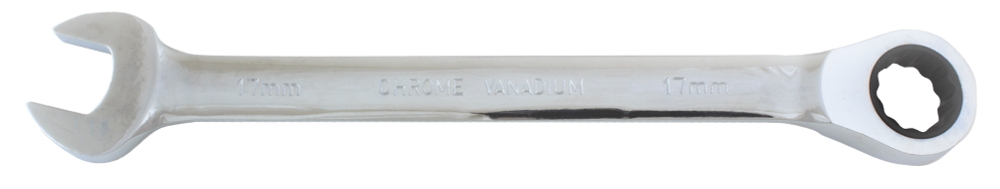 W106117 (W60117) Ключ гаечный комбинированный трещоточный с реверсом, 17 мм