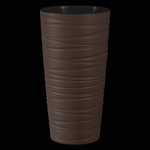 Кашпо для цветов пластиковое 15л d-30см «Модерн Максимум» Темно-коричневый