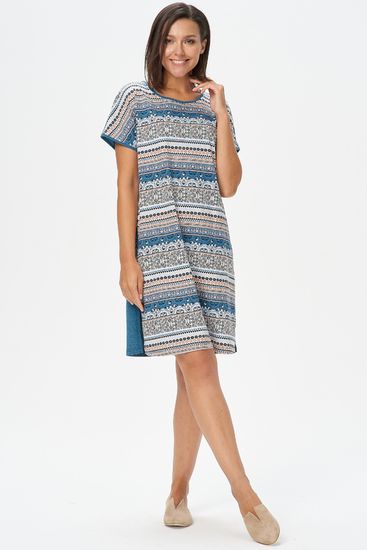 Платье женское, прямого силуэта Лори N1690-E50.2F03 синее