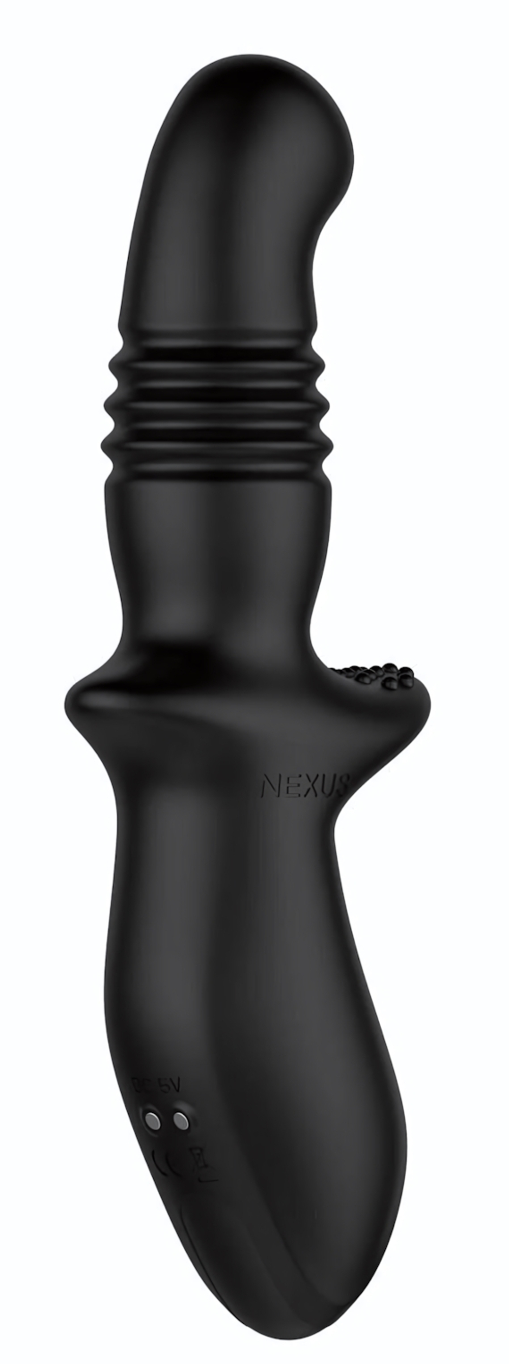 Черный вибромассажер простаты Nexus Thrust с возвратно-поступательными движениями (Цвет: черный)