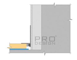 Щелевой плинтус Pro Design Mini L 601 коньяк, 2700x15,5x35 мм
