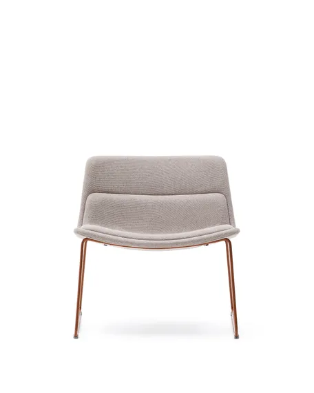 Zahara Стул со стальными ножками полиэстер бежевый