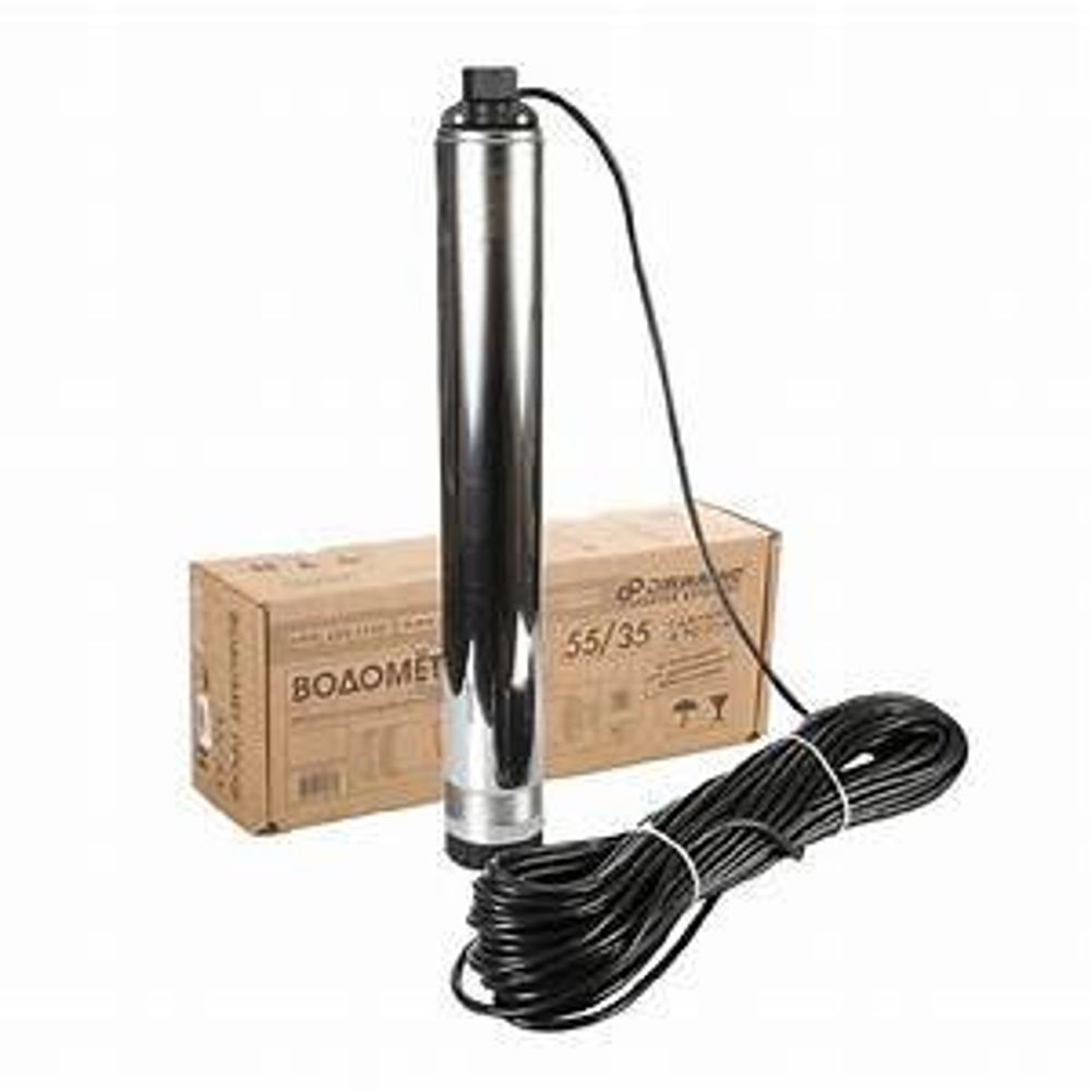 Насос погружной для скважин ДЖИЛЕКС ВОДОМЕТ 55/35(5535), 470Вт 55л/м диам 98 мм напор 35м кабель 10м