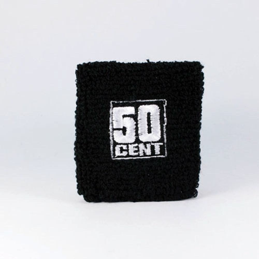 Напульсник тканый 50 cent с вышивкой (019)