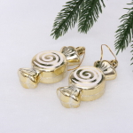 Елочные игрушки «Карамельки» 7,5 см (набор 2 шт), Золото