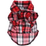 Кофта - рубашка фланелевая для мелких пород собак и кошек «BRO Style», цвет красный, р M