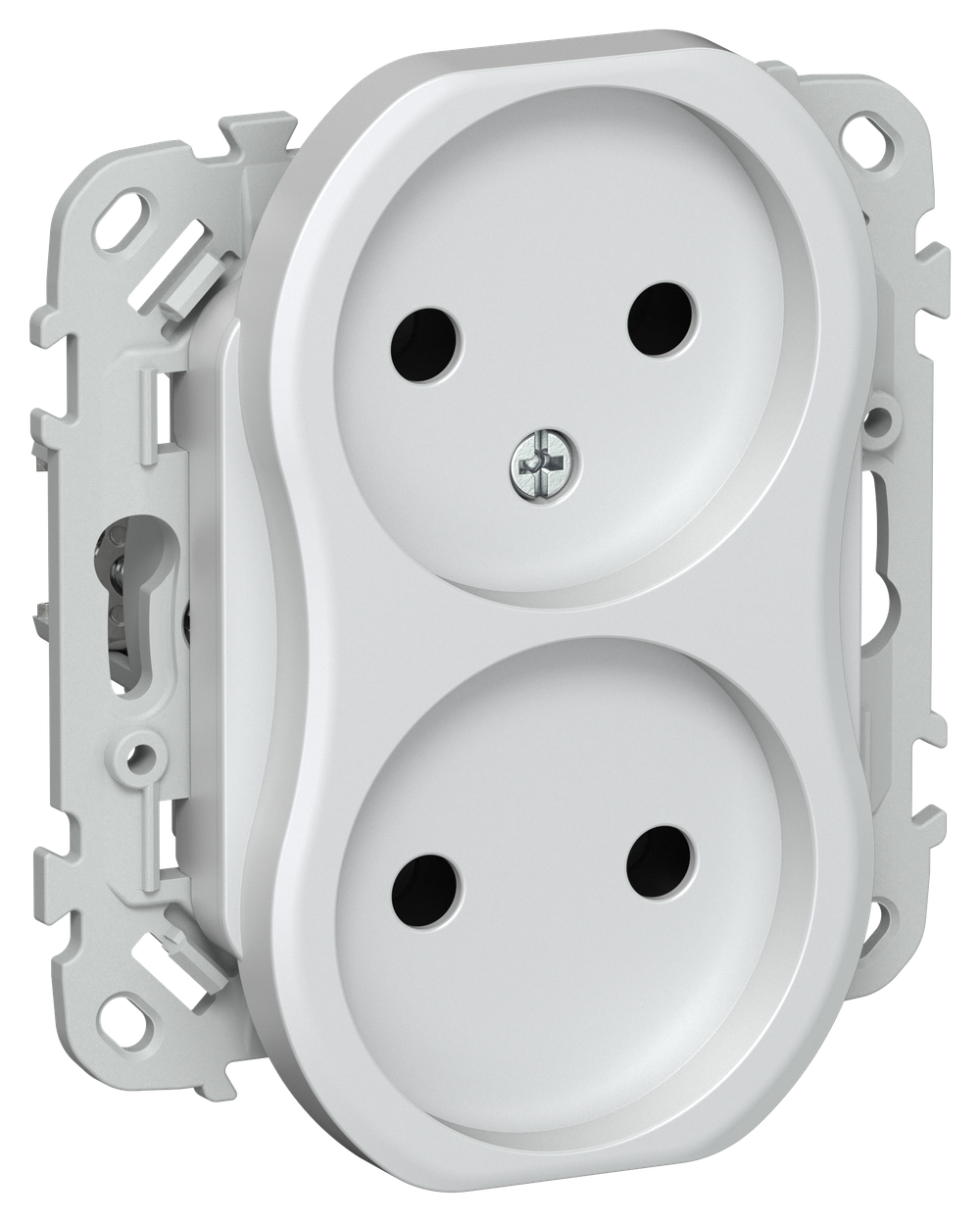 FLITE Розетка 2-местная без заземления без защитных шторок 10А РС02-0-ФлЖ жемчуг IEK