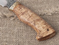 Нож "Алтай", сталь Bohler N690, рукоять естественная стабилизированная береза