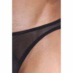 Мужские трусы слипы черные с черно-белым  Cosmos Colors CTB10BL