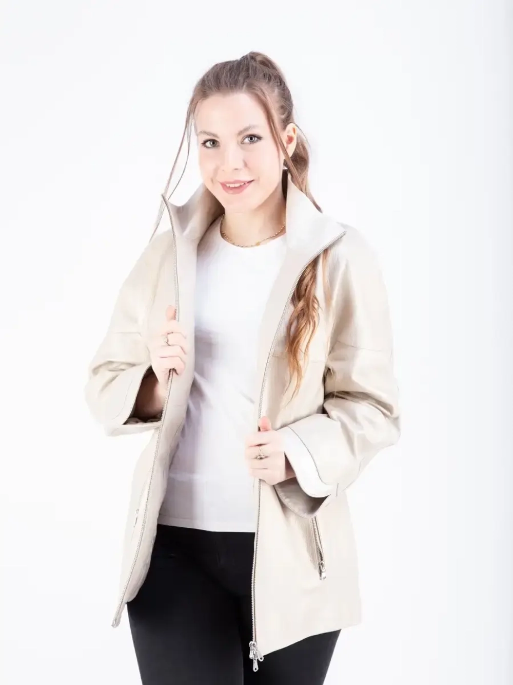 Куртка женская кожаная большие размеры