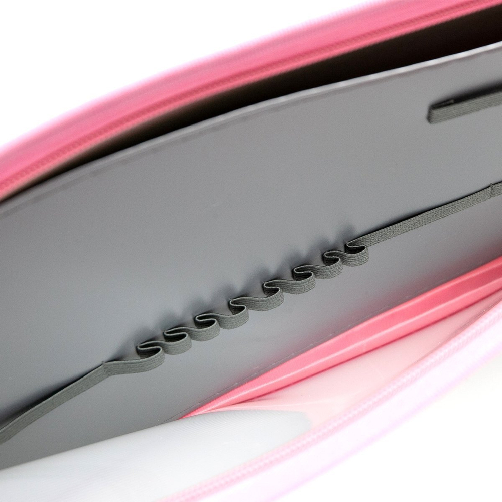 Папка 1 отделение, А4 330х230х70 мм, Alingar, пластик с пайетками, молния сверху